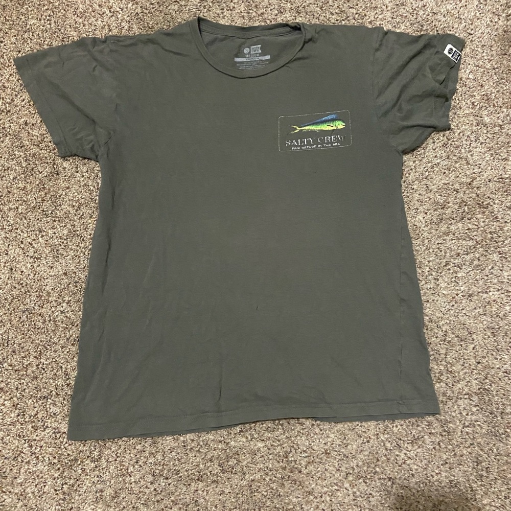 Gray salty crew T-shirt, size medium, good condition.